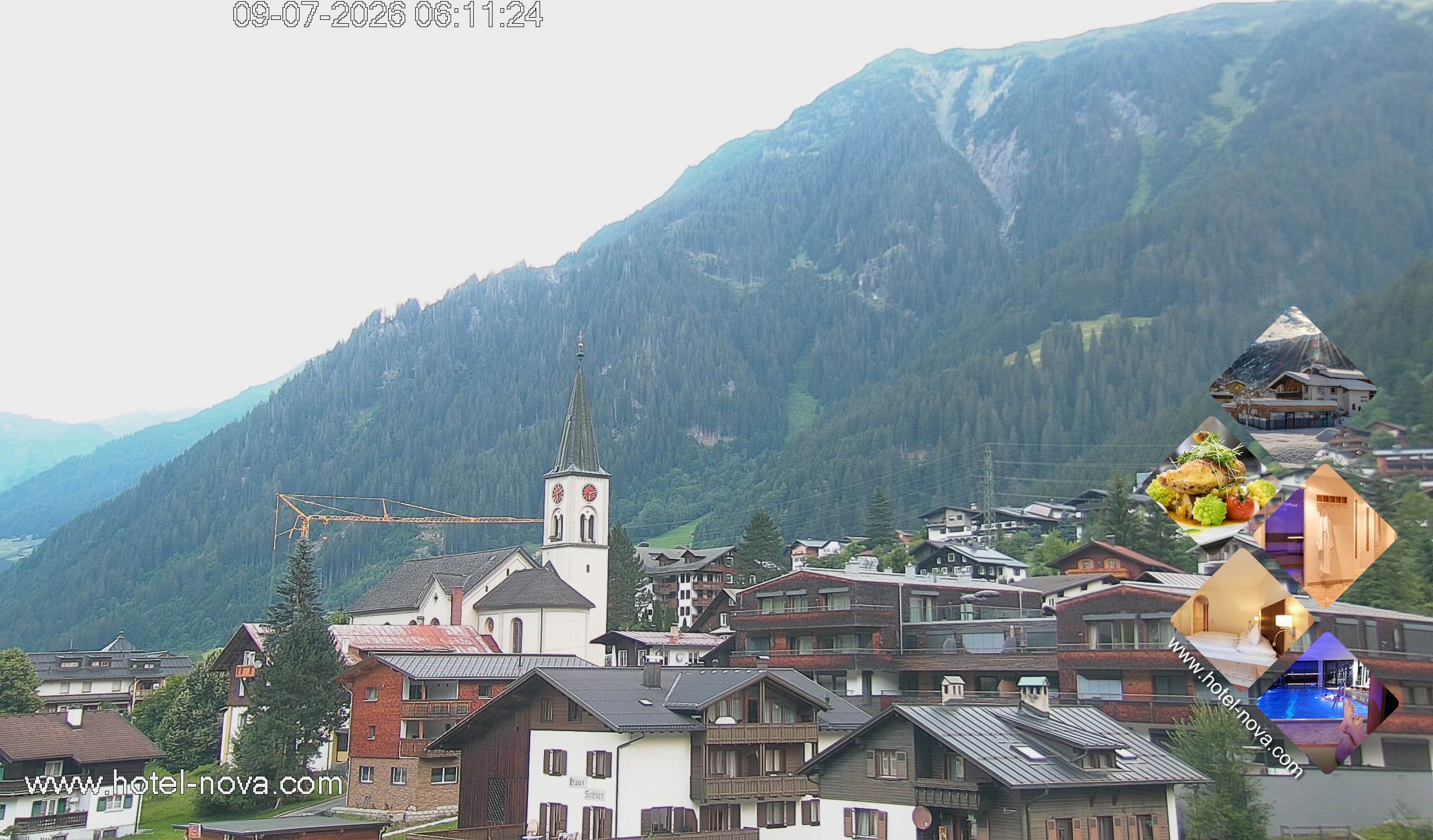 Archiv Foto Webcam Gaschurn Ortszentrum