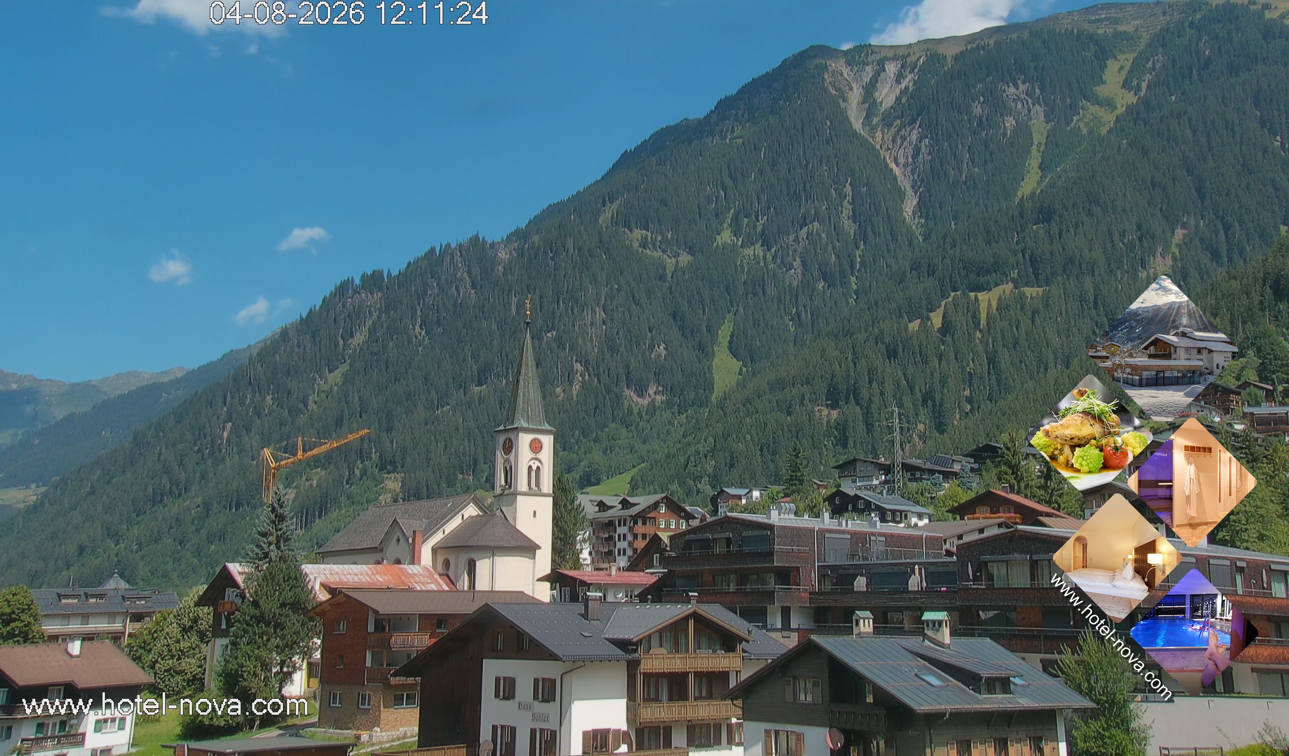 Archiv Foto Webcam Gaschurn Ortszentrum