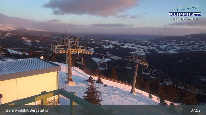 Archived image Webcam Top Station Bärenwaldlift (Klippitztörl)