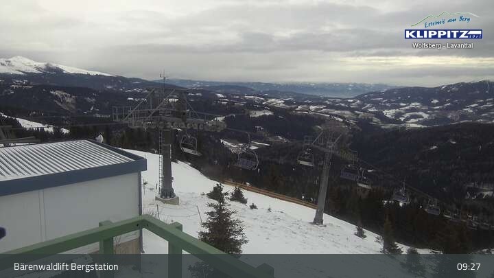 Archived image Webcam Top Station Bärenwaldlift (Klippitztörl)