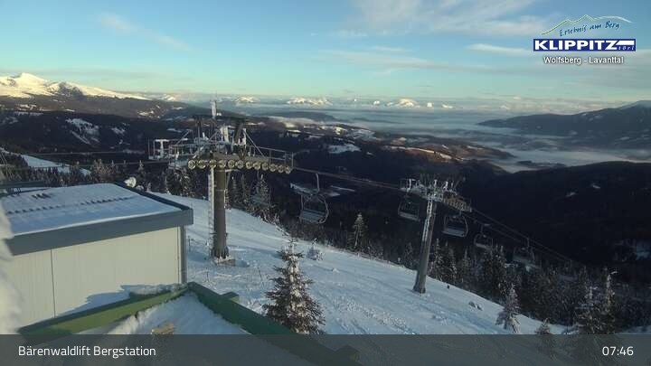 Archiv Foto Webcam Bärenwaldlift Bergstation in Klippitztörl