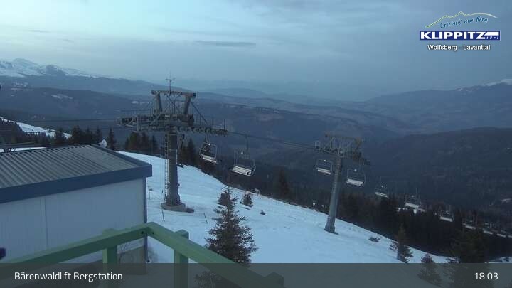 Archiv Foto Webcam Bärenwaldlift Bergstation in Klippitztörl