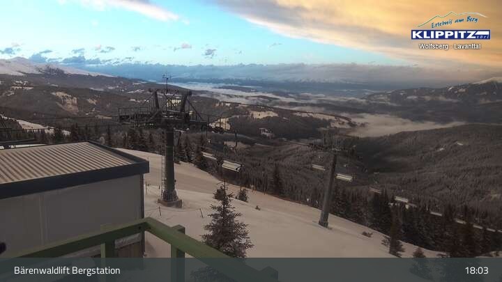 Archiv Foto Webcam Bärenwaldlift Bergstation in Klippitztörl