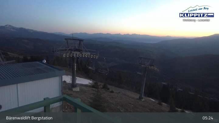 Archived image Webcam Top Station Bärenwaldlift (Klippitztörl)