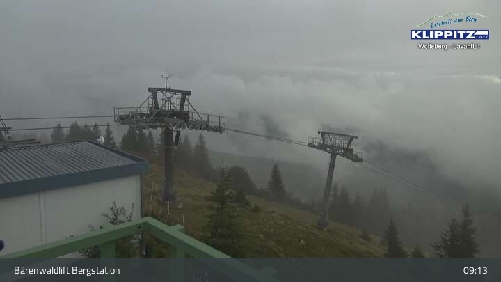 Archived image Webcam Top Station Bärenwaldlift (Klippitztörl)