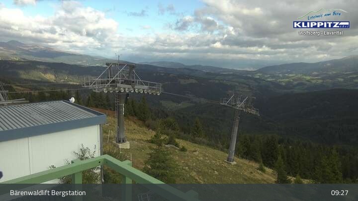 Archived image Webcam Top Station Bärenwaldlift (Klippitztörl)