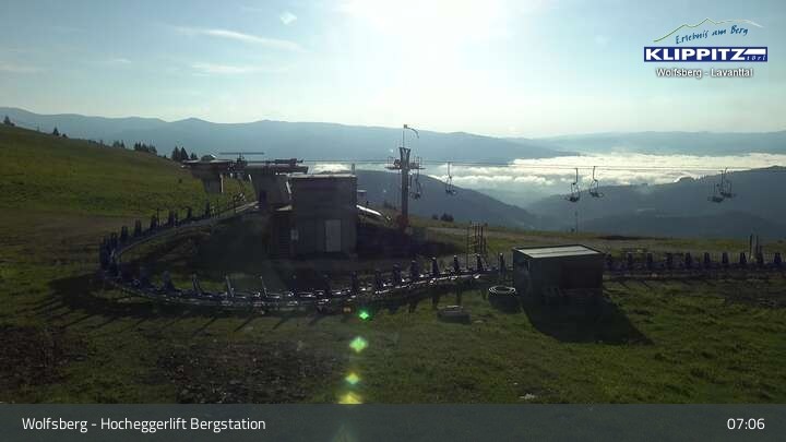 Archived image Webcam Wolfsberg - Hocheggerlift Top