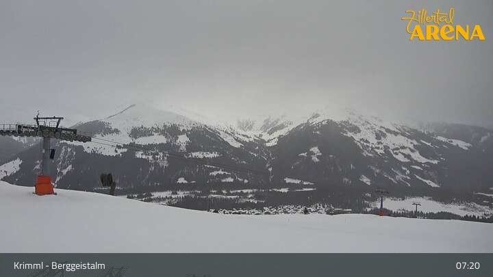 Archiv Foto Webcam Hochkrimml: Berggeistalm