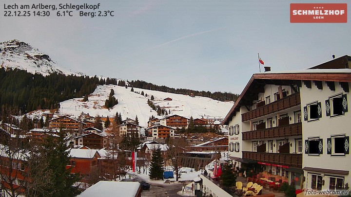 Archiv Foto Webcam Lech: Hotel Schmelzhof