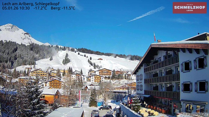 Archiv Foto Webcam Lech: Hotel Schmelzhof