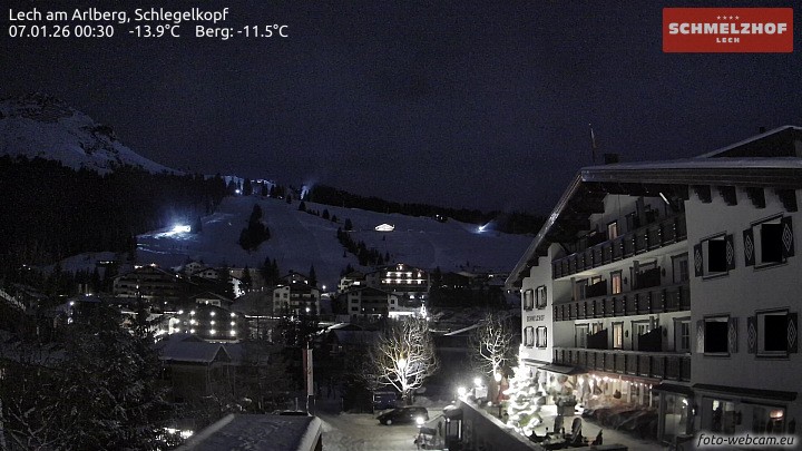 Archived image Webcam Hotel Schmelzhof (Lech)