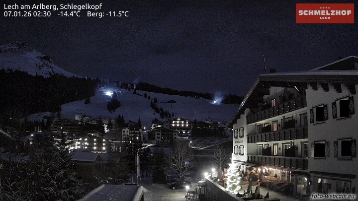 Archived image Webcam Hotel Schmelzhof (Lech)
