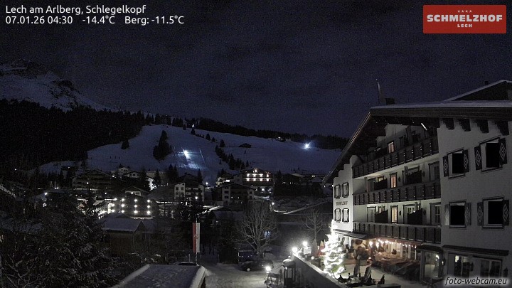 Archived image Webcam Hotel Schmelzhof (Lech)