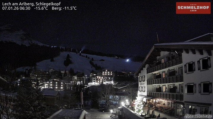 Archived image Webcam Hotel Schmelzhof (Lech)