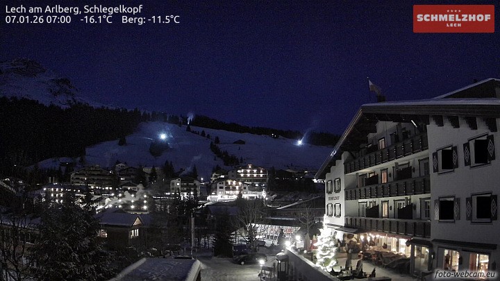 Archived image Webcam Hotel Schmelzhof (Lech)