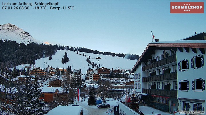 Archived image Webcam Hotel Schmelzhof (Lech)