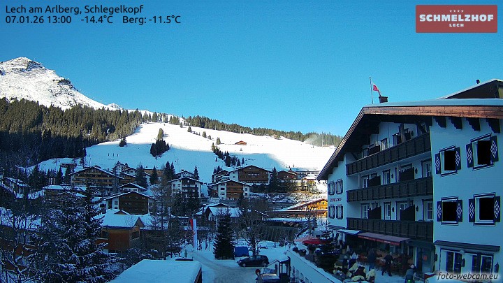Archived image Webcam Hotel Schmelzhof (Lech)