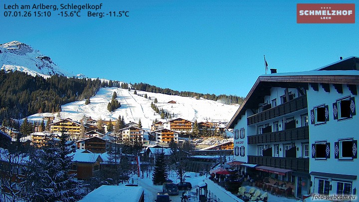 Archived image Webcam Hotel Schmelzhof (Lech)