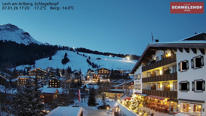Archived image Webcam Hotel Schmelzhof (Lech)