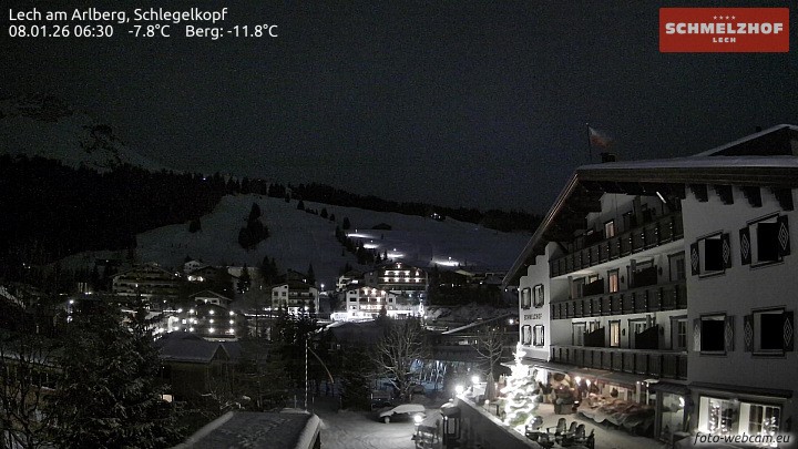 Archived image Webcam Hotel Schmelzhof (Lech)