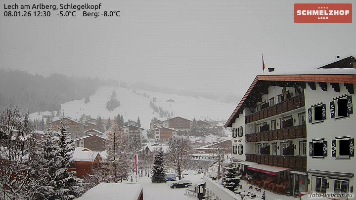 Archiv Foto Webcam Lech: Hotel Schmelzhof