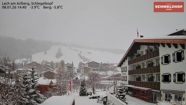 Archiv Foto Webcam Lech: Hotel Schmelzhof