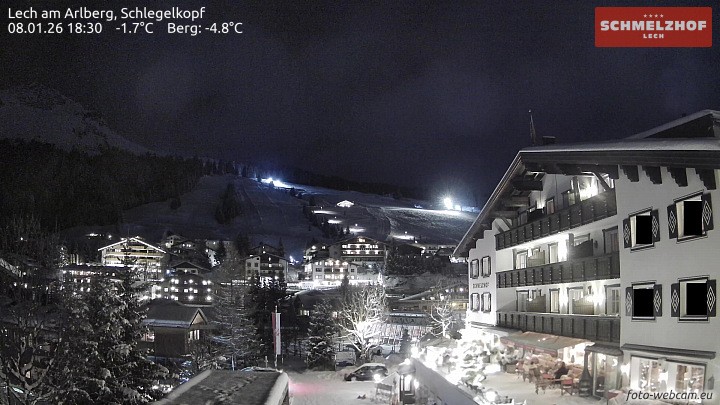 Archived image Webcam Hotel Schmelzhof (Lech)