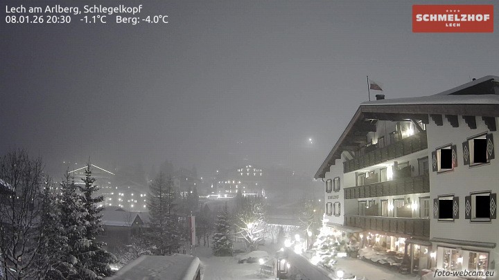Archived image Webcam Hotel Schmelzhof (Lech)