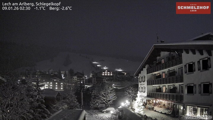 Archiv Foto Webcam Lech: Hotel Schmelzhof