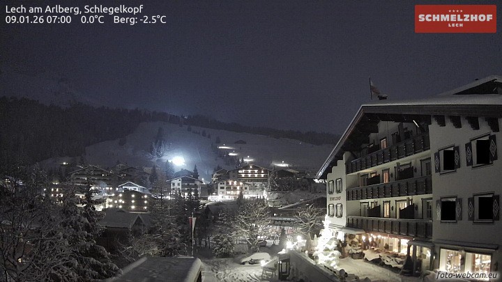 Archiv Foto Webcam Lech: Hotel Schmelzhof