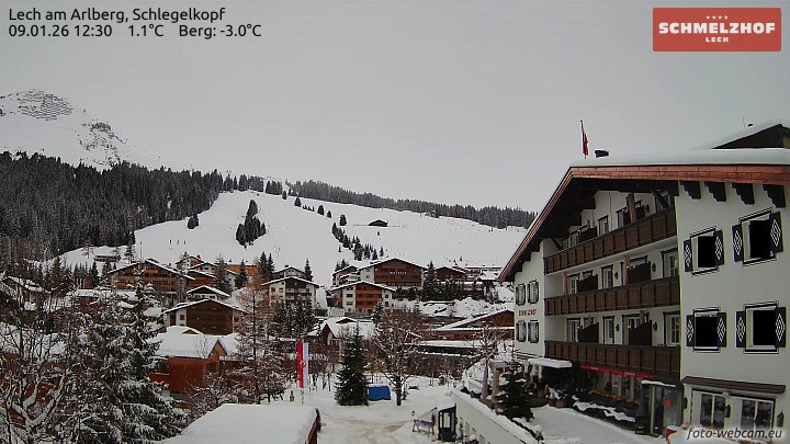 Archiv Foto Webcam Lech: Hotel Schmelzhof