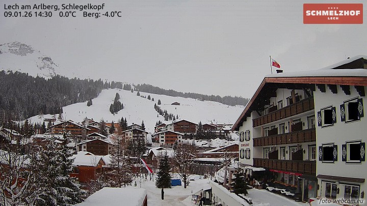Archiv Foto Webcam Lech: Hotel Schmelzhof