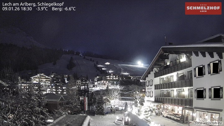 Archiv Foto Webcam Lech: Hotel Schmelzhof