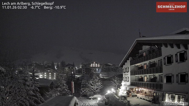 Archived image Webcam Hotel Schmelzhof (Lech)