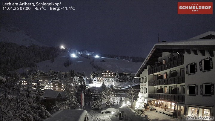 Archived image Webcam Hotel Schmelzhof (Lech)
