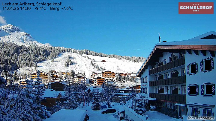 Archived image Webcam Hotel Schmelzhof (Lech)