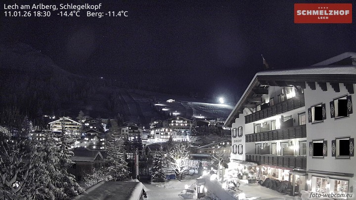 Archived image Webcam Hotel Schmelzhof (Lech)