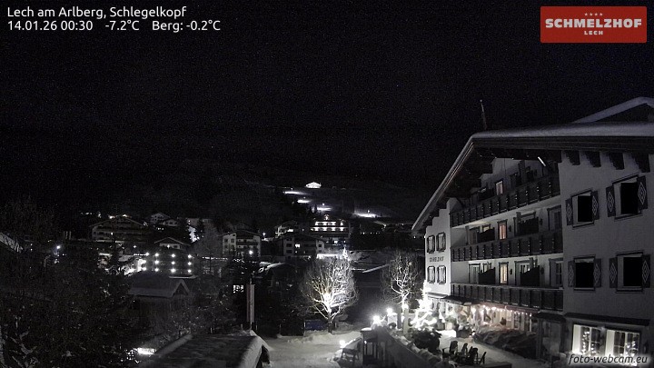 Archived image Webcam Hotel Schmelzhof (Lech)