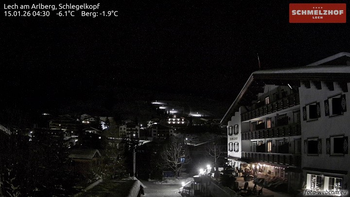 Archiv Foto Webcam Lech: Hotel Schmelzhof