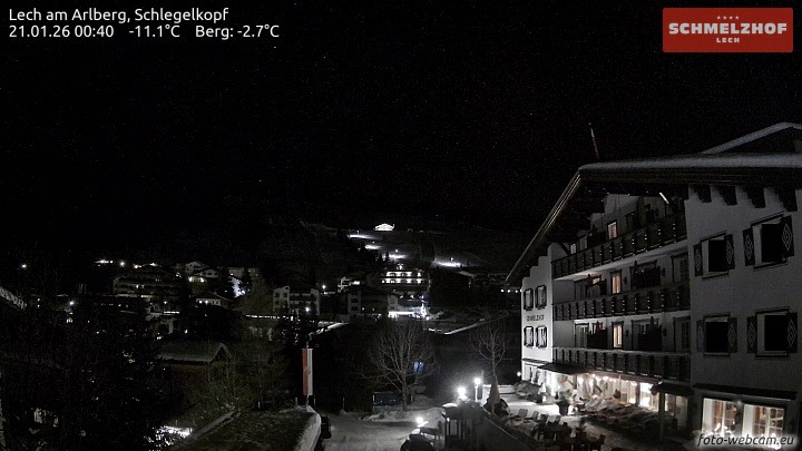 Archived image Webcam Hotel Schmelzhof (Lech)