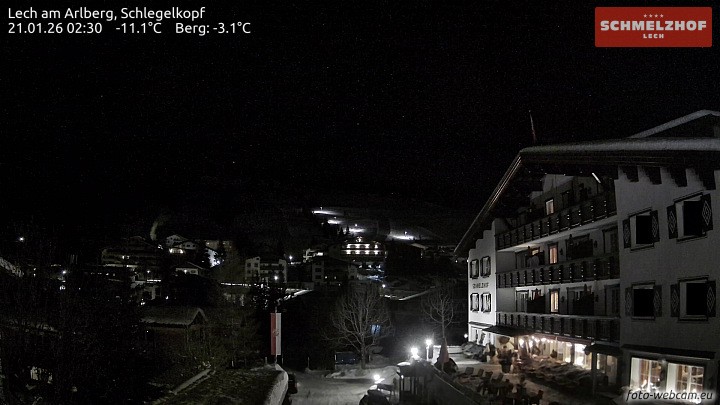 Archived image Webcam Hotel Schmelzhof (Lech)