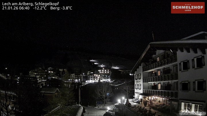 Archived image Webcam Hotel Schmelzhof (Lech)