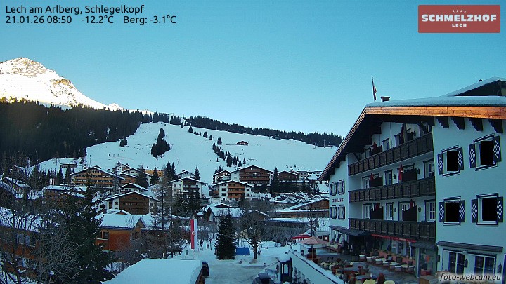 Archived image Webcam Hotel Schmelzhof (Lech)