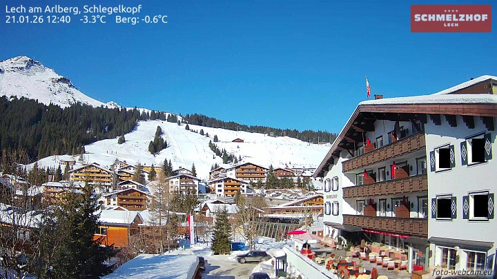 Archived image Webcam Hotel Schmelzhof (Lech)