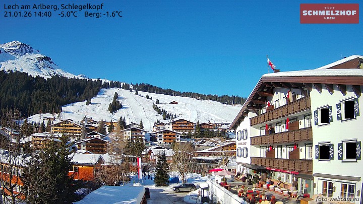 Archived image Webcam Hotel Schmelzhof (Lech)