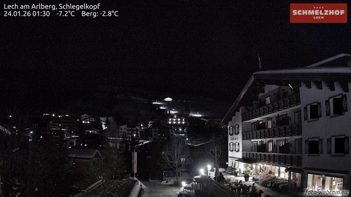 Archived image Webcam Hotel Schmelzhof (Lech)