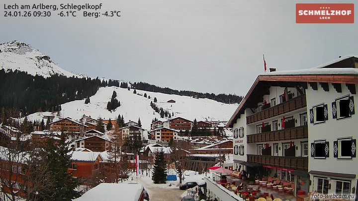 Archived image Webcam Hotel Schmelzhof (Lech)