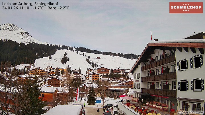 Archived image Webcam Hotel Schmelzhof (Lech)