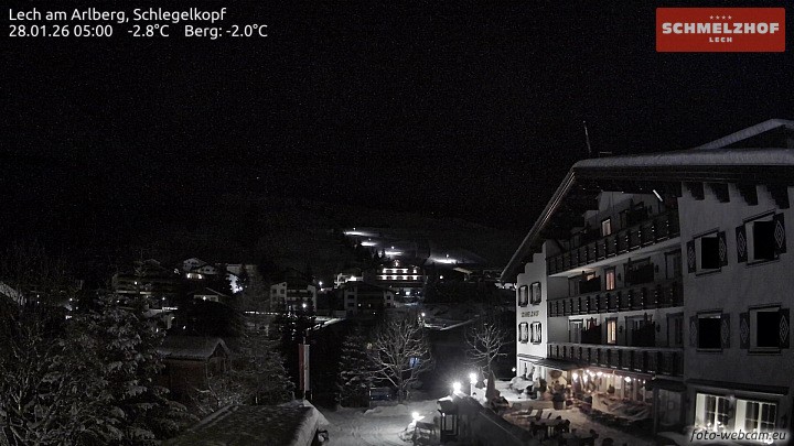 Archived image Webcam Hotel Schmelzhof (Lech)