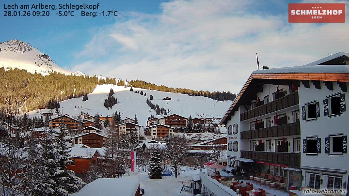 Archived image Webcam Hotel Schmelzhof (Lech)